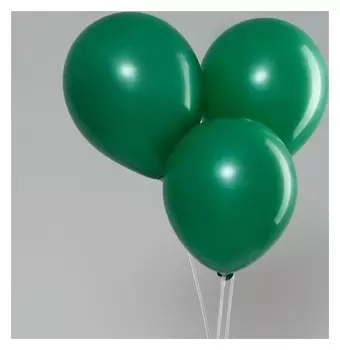 Шар латексный 12", стандарт, набор 5 шт, цвет темно-зеленый
