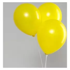 Шар латексный 12", стандарт, набор 5 шт, цвет желтый