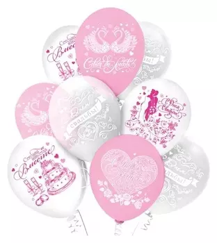 Шар латексный 12""свадьба. нежность" пастель 2ст, набор 25 шт.