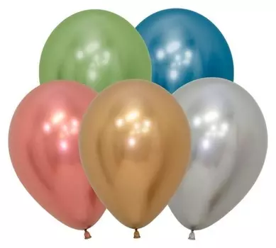 Шар латексный 12" «Зеркальный», Reflex, набор 50 шт.