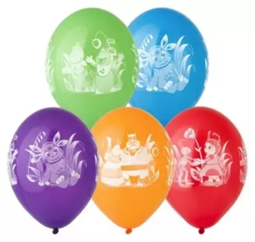 Шар латексный 14" «Лунтик», пастель, набор 25 шт.