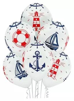 Шар латексный 14" «Морская тема», пастель, набор 25 шт., виды