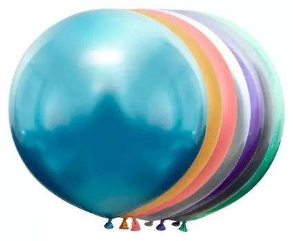 Шар латексный 24" «Зеркальные шары», хром набор 10 шт.