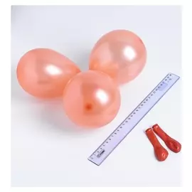 Шар латексный 5", металл, набор 100 шт., цвет розовое золото