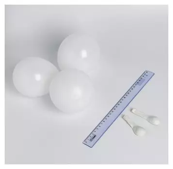 Шар латексный 5", пастель, набор 100 шт., цвет белый