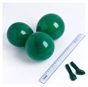 Шар латексный 5", пастель, набор 100 шт., цвет темно-зелёный