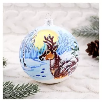 Шар "Олень в роще", 10 см