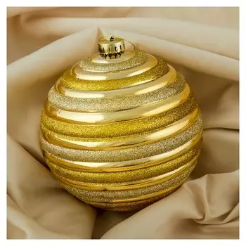 Шар пластик D-15 см "Сюита" золото