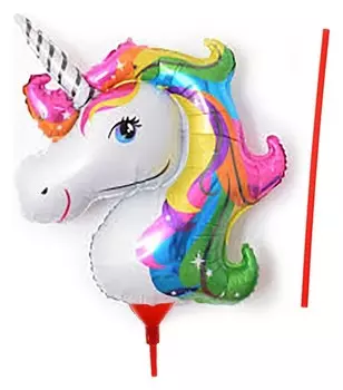 Шар полимерный 16" «Единорог», с палочкой
