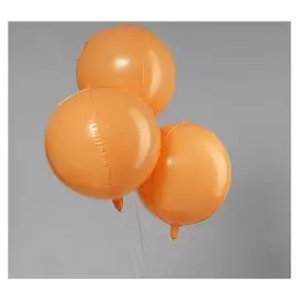Шар полимерный 22""макарун", цвет оранжевый набор 3шт.