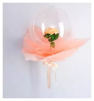 Шар полимерный, цветок внутри