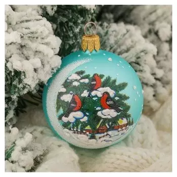 Шар "Снегири" 6,5 см