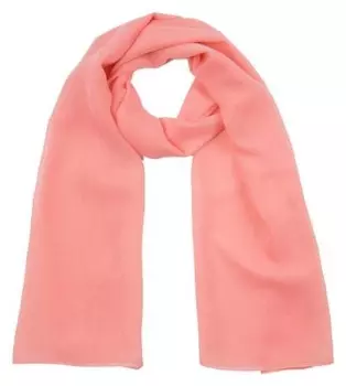 Шарф текстильный, цвет лосось, размер 50х160 см