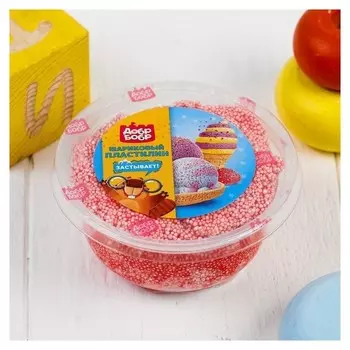 Шариковый пластилин застывающий 80 мл, красный