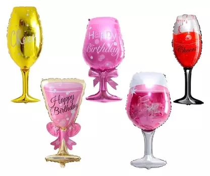 Шары фольгированные «Бокал на выбор», набор 5 шт.