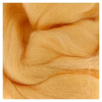 Шерсть для валяния 100% полутонкая шерсть 50 гр (031 шампанское)