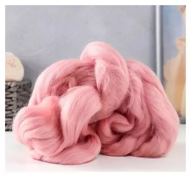 Шерсть для валяния 100% полутонкая шерсть 50 гр (067 пудра)