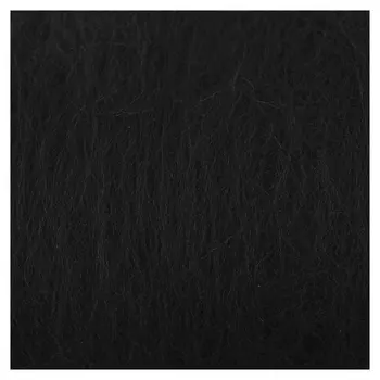 Шерсть для валяния "Кардочес" 100% полутонкая шерсть 100гр (003 чёрный)