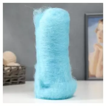 Шерсть для валяния "Кардочес" 100% полутонкая шерсть 100гр (023 св. бирюза)