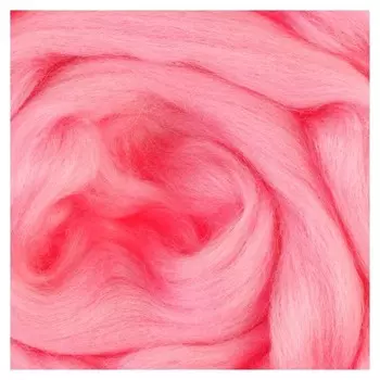 Шерсть для валяния полутонкая (056, розовый), 50 г