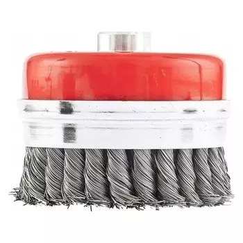 Щетка для УШМ Heavy Duty, 100 мм, м14, "Чашка", крученая проволока 0.5 мм