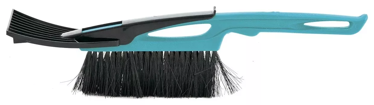 Щетка-сметка для снега со скребком 400 мм, бирюзовая россия