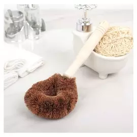 Щётка для чистки посуды 23×9×3.5 см, щетина кокос, деревянная ручка