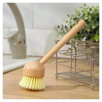 Щётка для посуды доляна «Лотос», круглая, 22 см