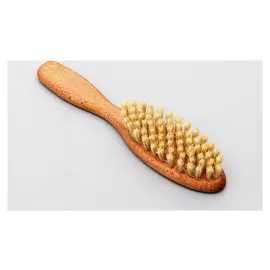 Щётка с натуральной щетиной для шерсти собак,19x4x1,2 см, белая