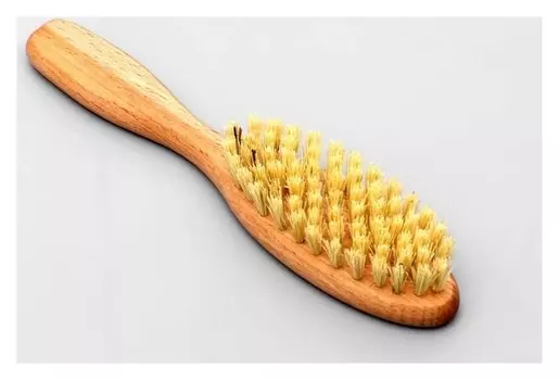 Щётка с натуральным тампико для шерсти собак, 19x4x1,2 см, белая