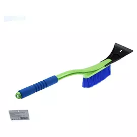 Щётка со скребком Oktan, 54 см, с мягкой ручкой, зелёная