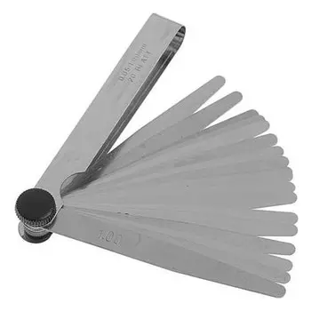 Щупы измерительные Tundra, 0.05-1 мм, для измерения зазора клапанов двигателя, 20 шт.