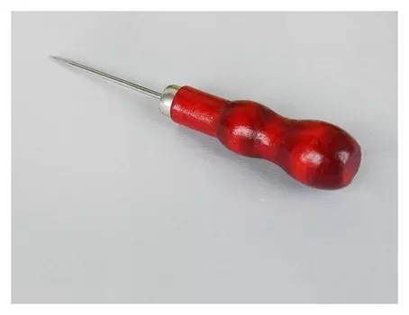 Шило швейное, 13 × 2 см, цвет красный