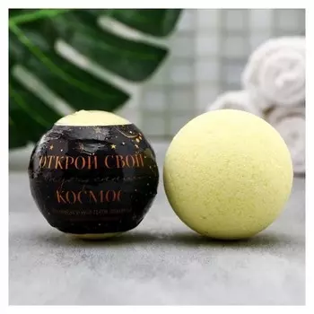 Шипящие бомбочки для ванны в термоэтикетке с персиковым ароматом Космический