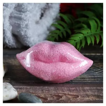 Шипучая бомбочка "Губки" с ароматом персика, розовая