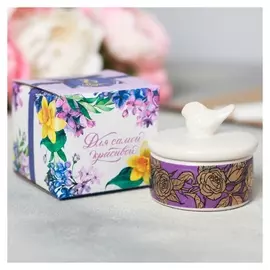 Шкатулка «Цветы», 5.7×5 см