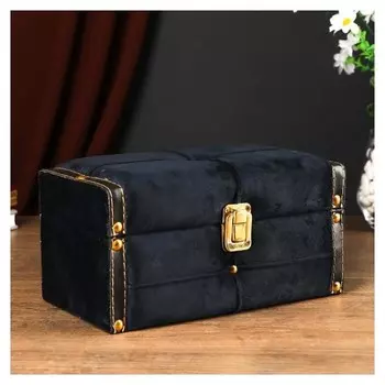 Шкатулка дерево бархат "Сапфир" 11х13х20 см