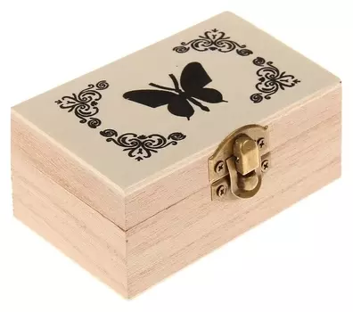 Шкатулка дерево для росписи "Бабочка" 6х10х5 см