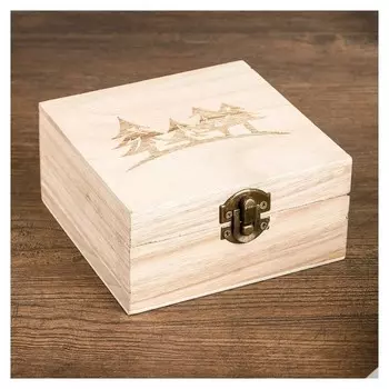 Шкатулка дерево для росписи "Еловый лес" 6х12х12 см