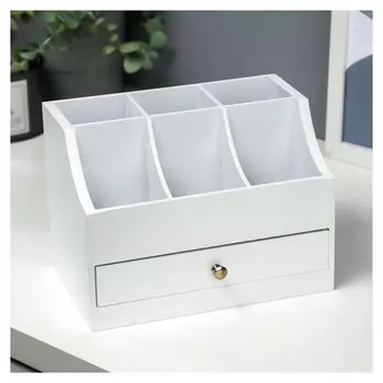 Шкатулка дерево для украшений и косметики 1 ящичек белая 21х14,5х15 см