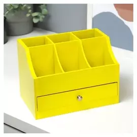 Шкатулка дерево для украшений и косметики 1 ящичек лимонная 21х14,5х15 см