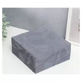 Шкатулка дерево для украшений "Кружевные узоры на сером" 8,2х18,5х18,2 см