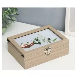 Шкатулка дерево для украшений "Веточка в руке" 5,7х16х11,8 см