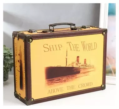 Шкатулка дерево "Корабль" 11х24,5х34 см