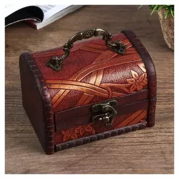 Шкатулка дерево сундучок "Цветущий бамбук" 8,5х11,8х8,5 см