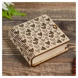 Шкатулка деревянная "Универсальный" сердца