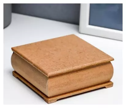 Шкатулка для декора (4 секции) 10х10х4 см