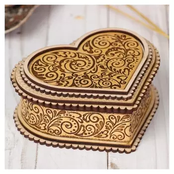 Шкатулка «Для неё», 12×10×5 см, береста