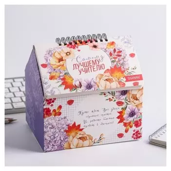 Шкатулка - домик "Самому лучшему учителю", + планер 50 листов