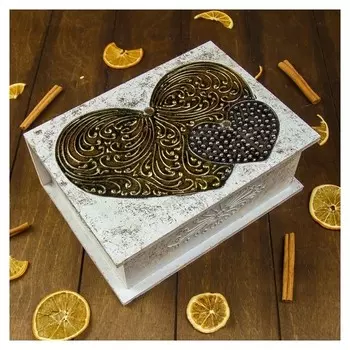Шкатулка "Два сердца" 24,5х18,5х9,5 см